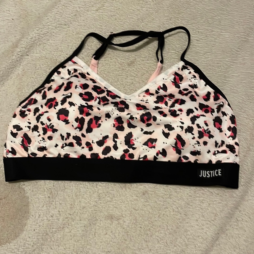 Leopard print z strap bar size 36 teen or young adult from justice
